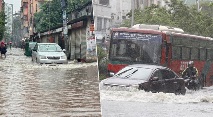 ভারি বৃষ্টিতে ডুবল রাজধানীর বিভিন্ন এলাকা, চরম দুর্ভোগে নগরবাসী
